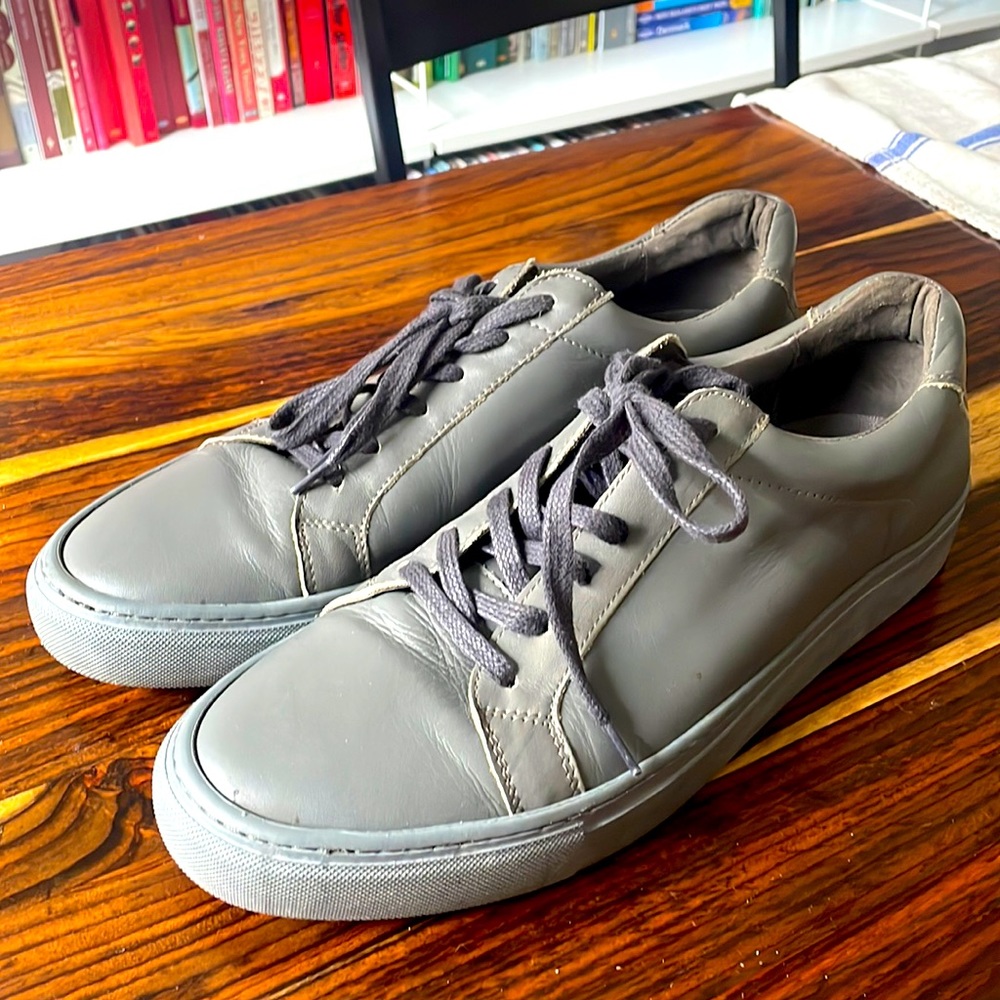 Barely worn Garment Project grey leather shoes